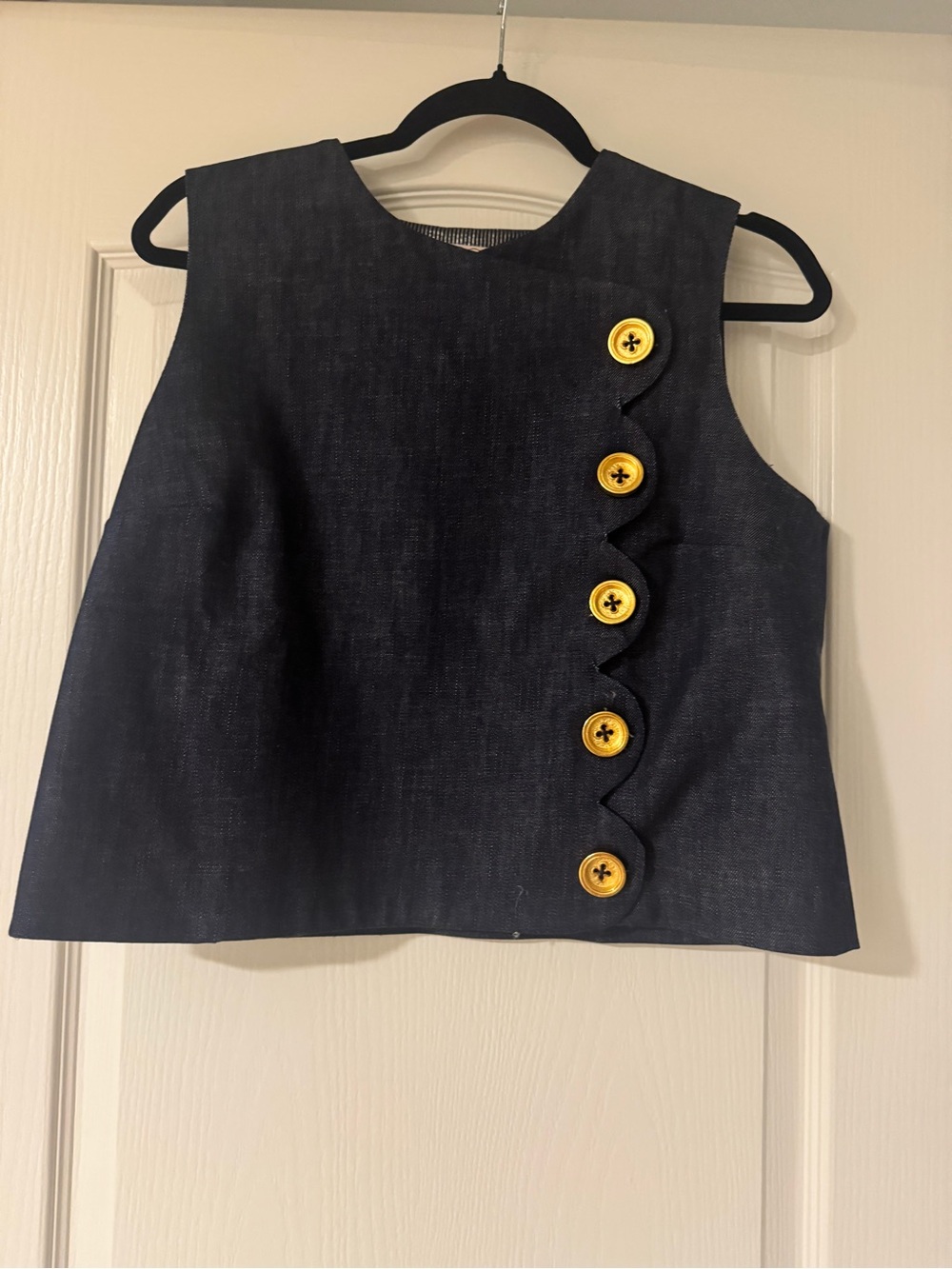 Buru Denim Top with Gold Buttons
